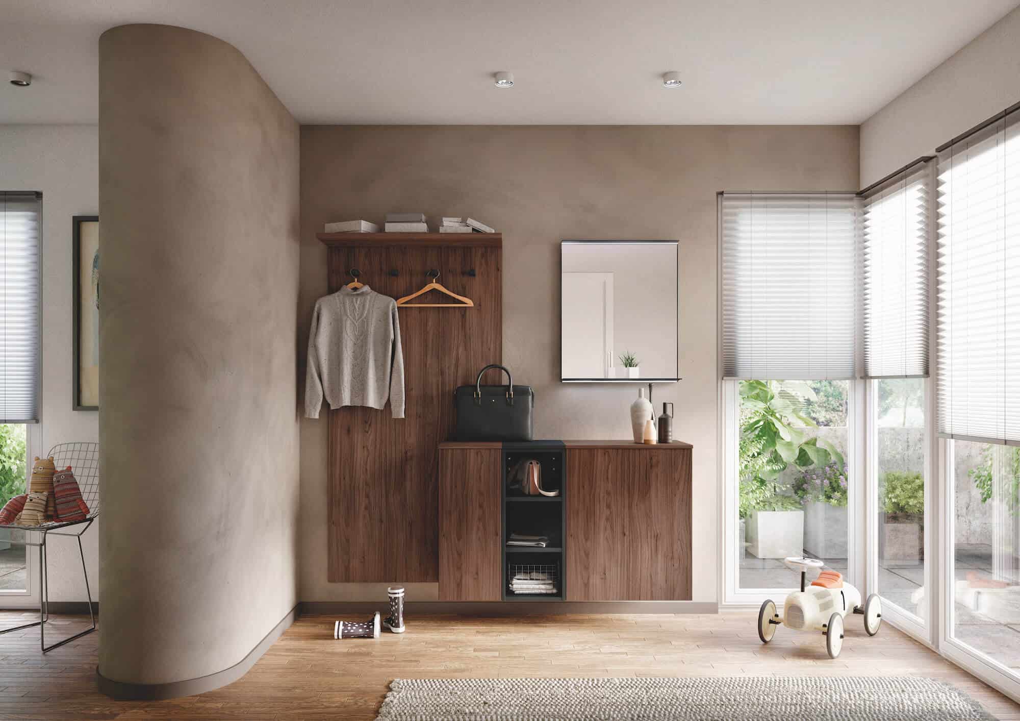 Nobilia Riva Garderobe braun mit Kommode